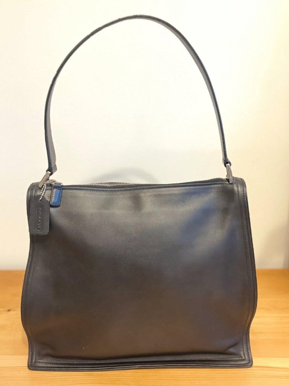 Vintage Coach Monterey Hobo Bag. Black Leather, Silver Hardware, #6143 - Picture 7 of 13